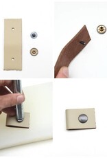 Holnieten met dubbele kop 9mm nikkel - set van 24 stuks Holnieten met dubbele kop 9mm nikkel - set van 24 stuks