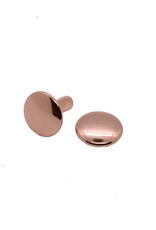 Holnieten met dubbele kop 9mm rose goud - set van 24 stuks