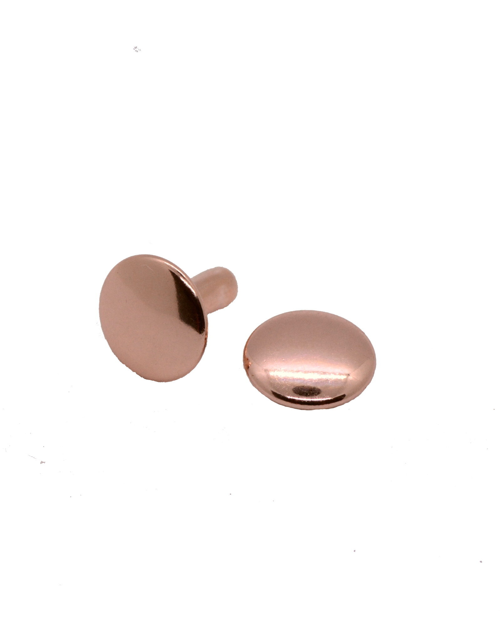 Holnieten met dubbele kop 9mm rose goud - set van 24 stuks