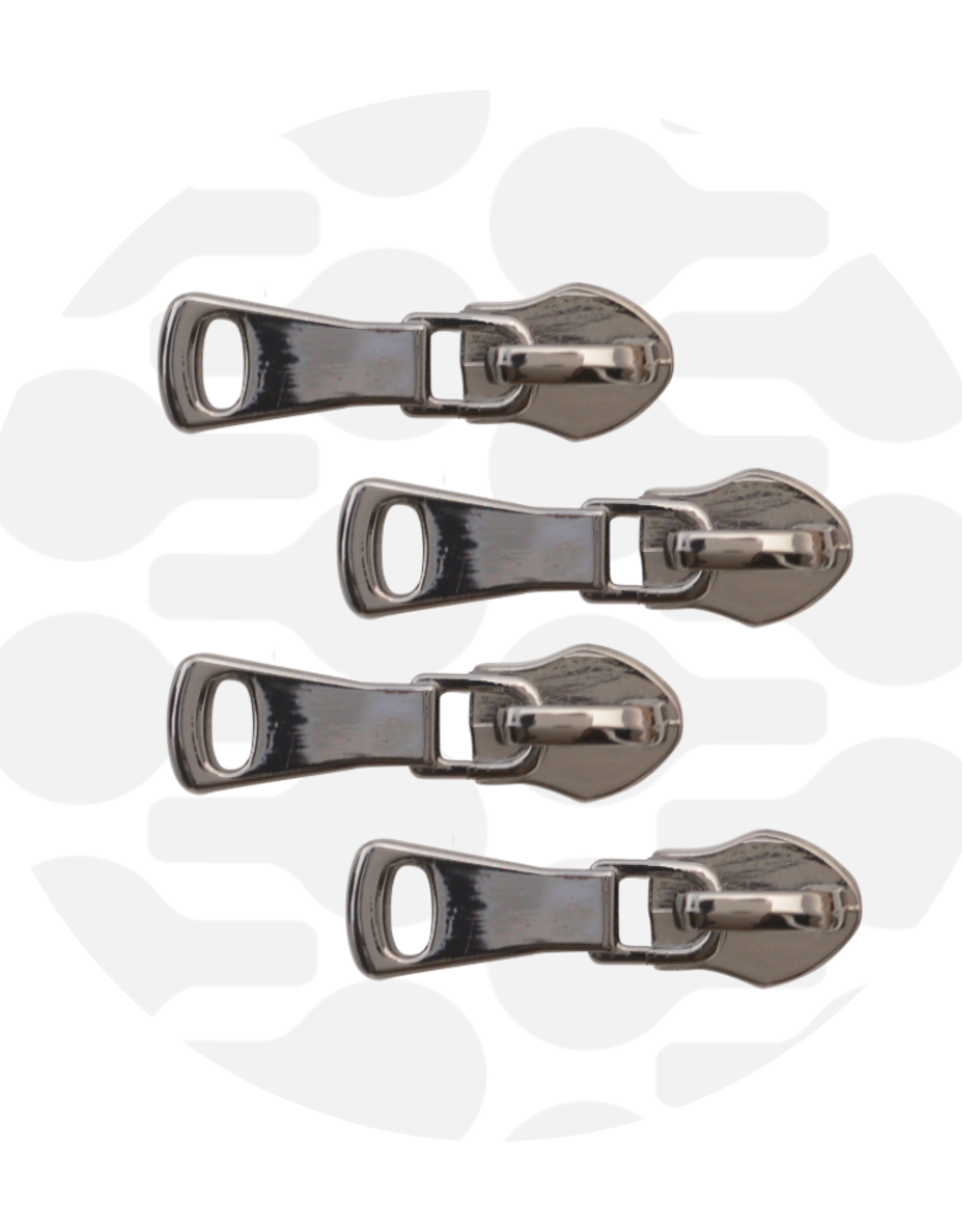 Schuiver spiraalrits #5 allround gun metaal - set van 4 stuks
