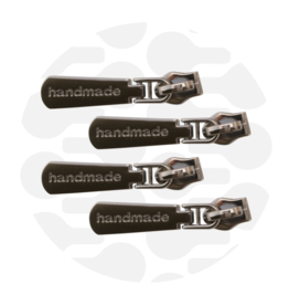 Schuiver spiraalrits #5 handmade gun metaal - set van 3 stuks