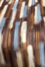 Chiffon bruin gevlekt met lurex draad