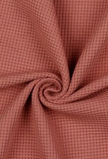 Gebreide wafelkatoen mauve Gebreide wafelkatoen mauve