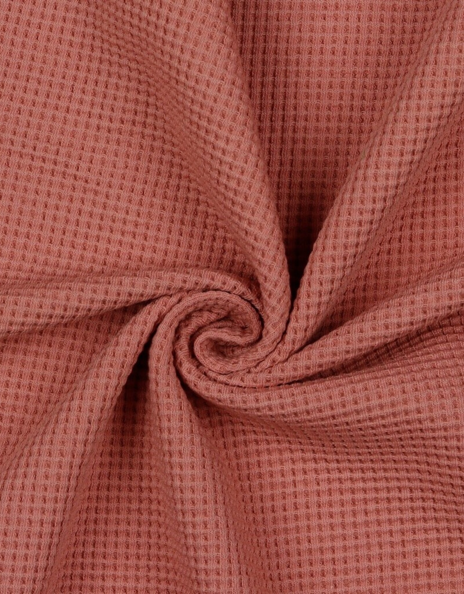 Gebreide wafelkatoen mauve