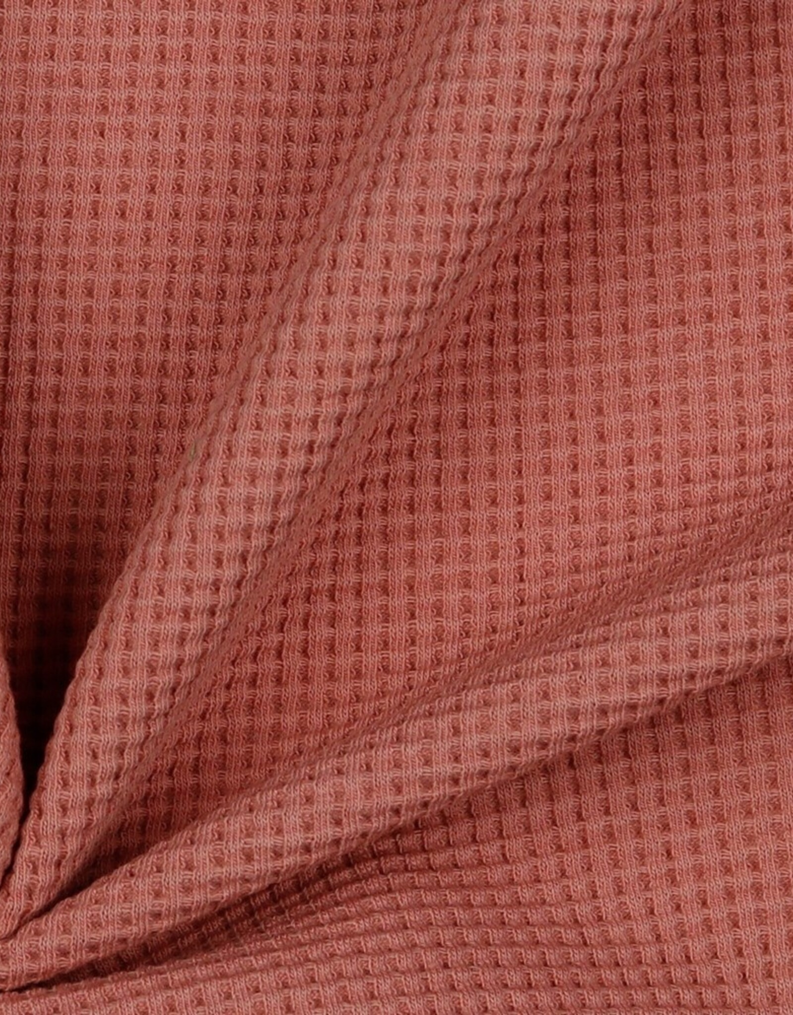 Gebreide wafelkatoen mauve