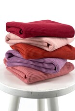 Gebreide wafelkatoen mauve Gebreide wafelkatoen mauve