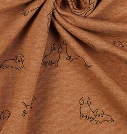 Stoffenschuur selectie Sweat melange dogs camel