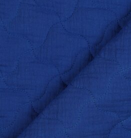 Double gauze quilt kobalt