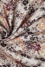 Rosella stretch kleine bloem paarstinten op ecru