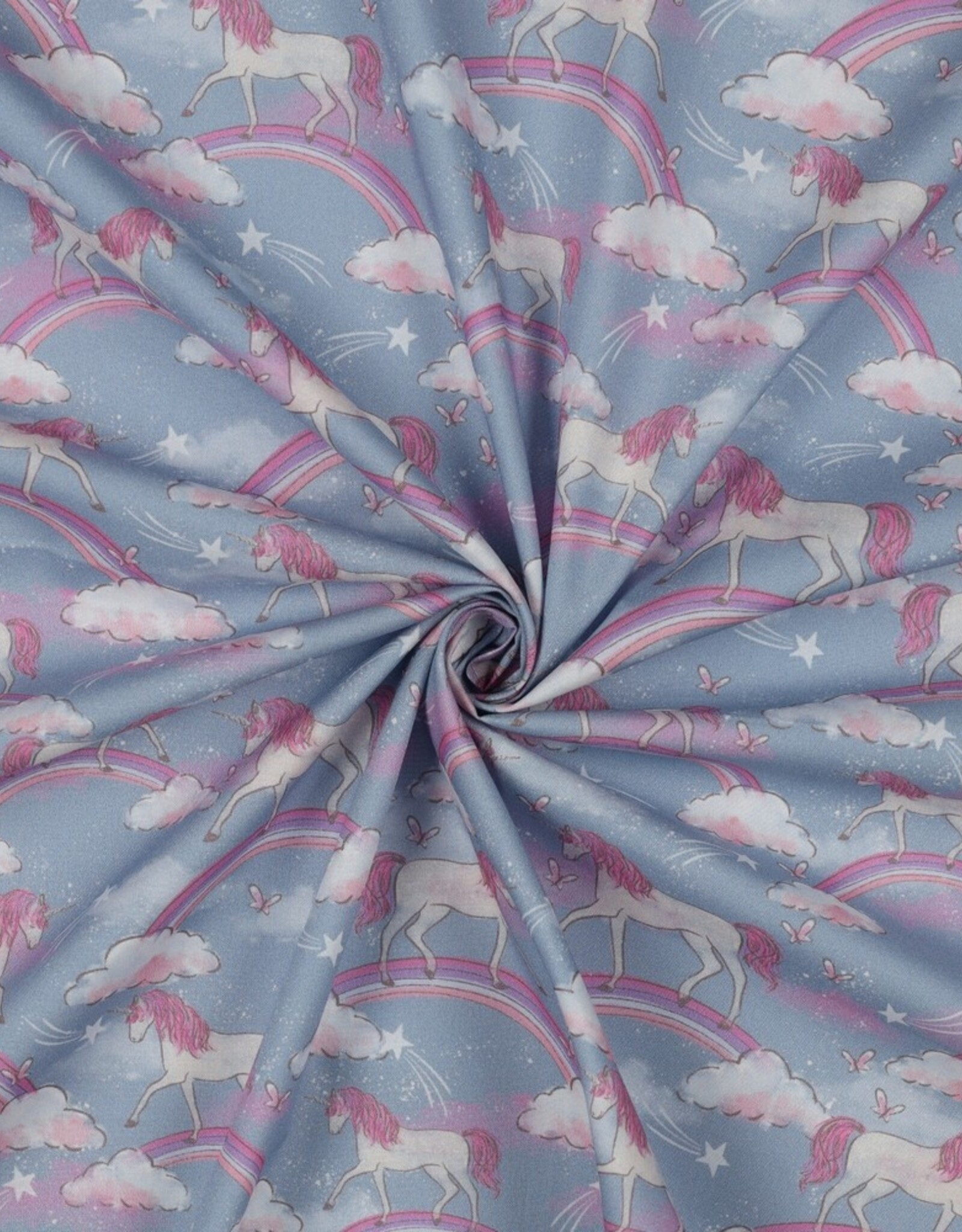 Fijne Poplin unicorns and rainbows