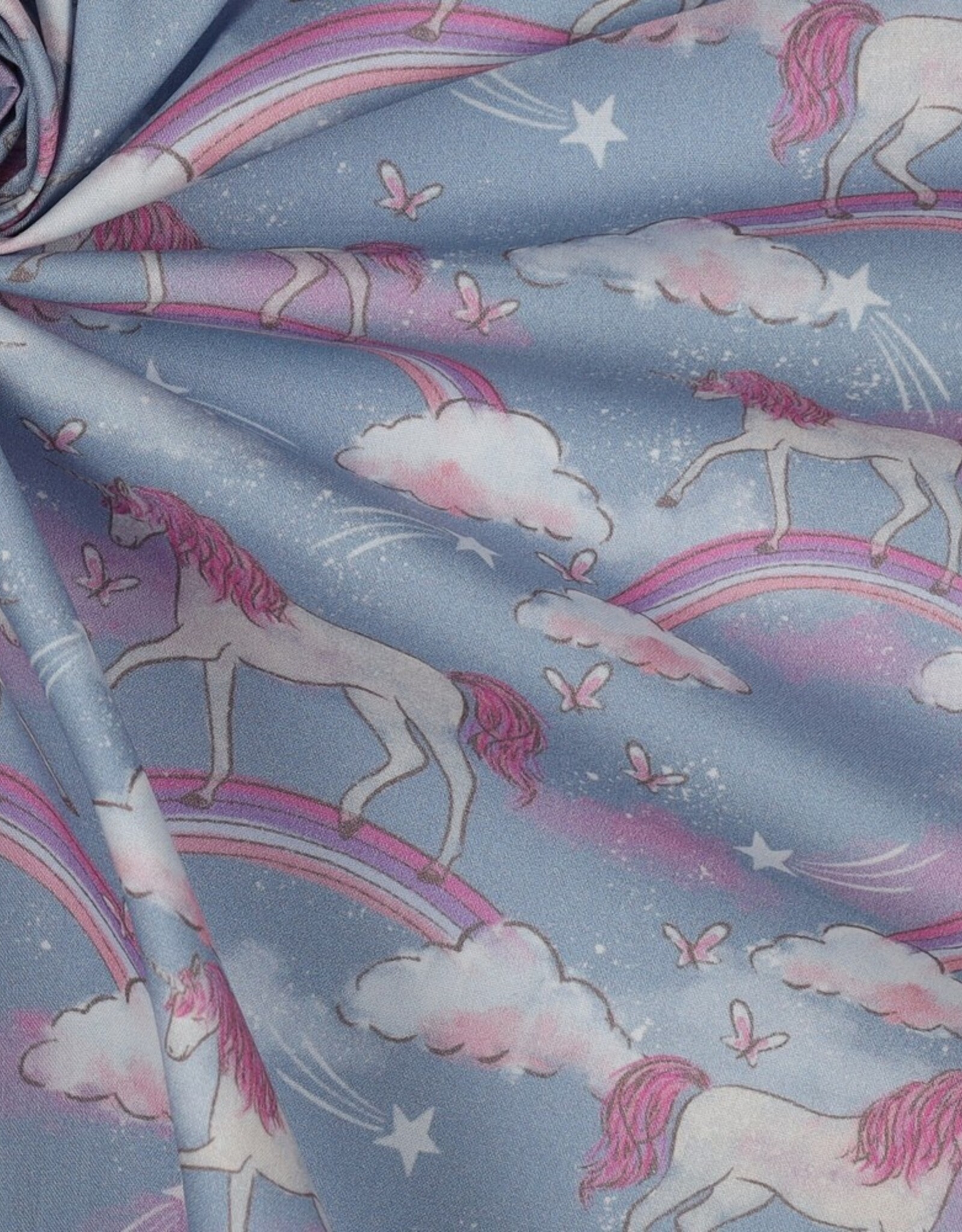 Fijne Poplin unicorns and rainbows