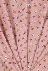 Coated katoen bloementjes op oud roze Coated katoen bloementjes op oud roze