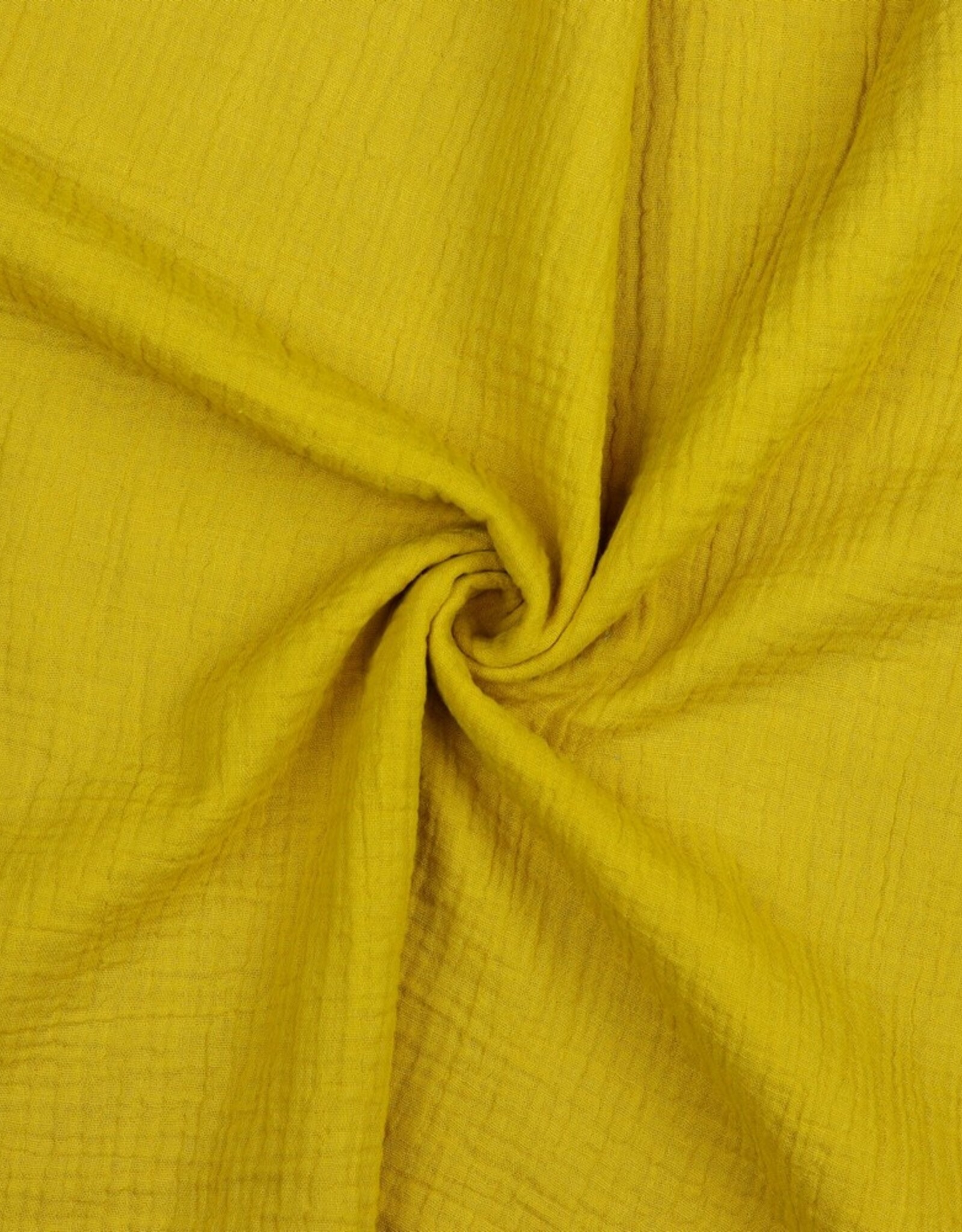 Poppy Double Gauze Uni donker geel