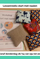 workshop Lessenreeks start met naaien in 5 lessen april