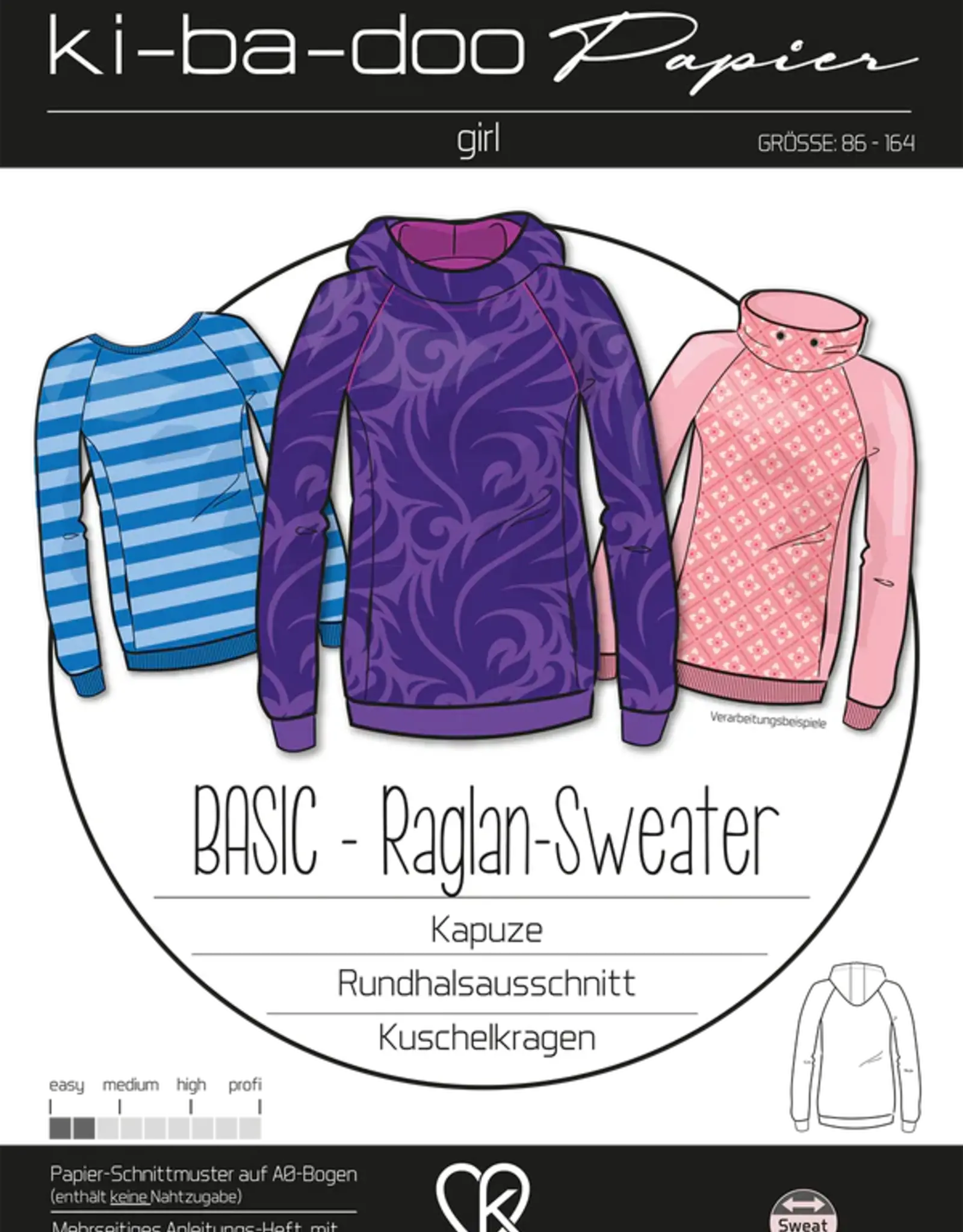 Patroon raglansweater voor kinderen