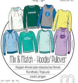 Patroon  mix & match hoodie/pullover voor kinderen