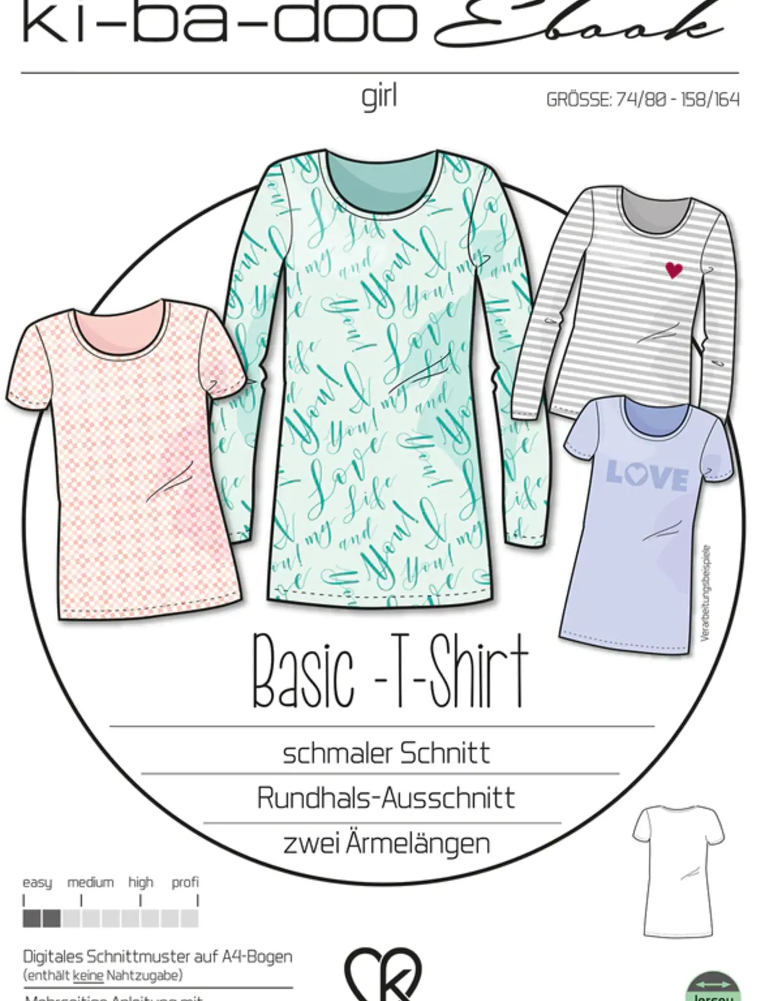 Patroon basic T-shirt en tuniek voor meisjes