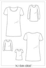 Patroon basic T-shirt en tuniek voor meisjes Patroon basic T-shirt en tuniek voor meisjes