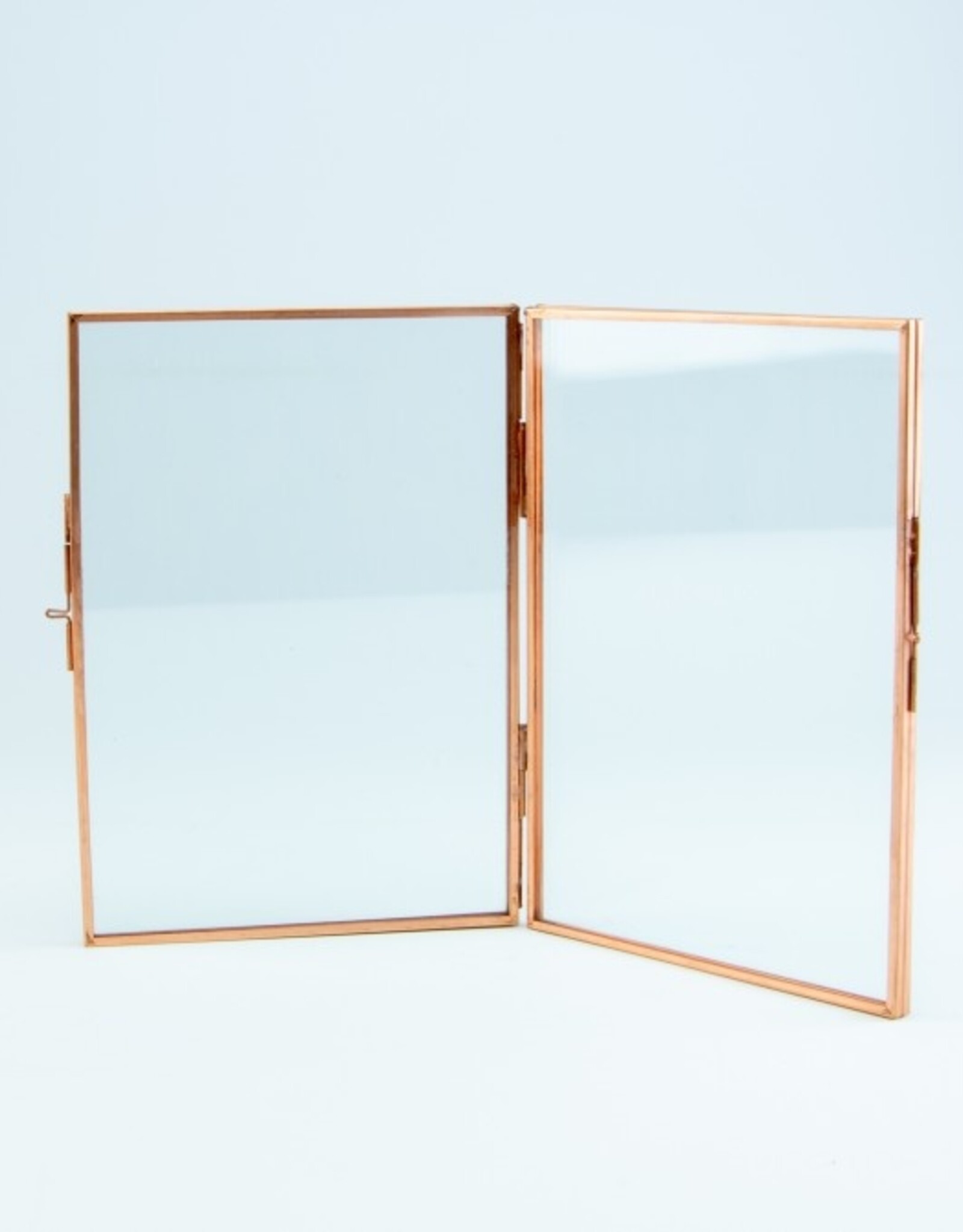 Fotokader dubbel in glas 15x22cm - goud