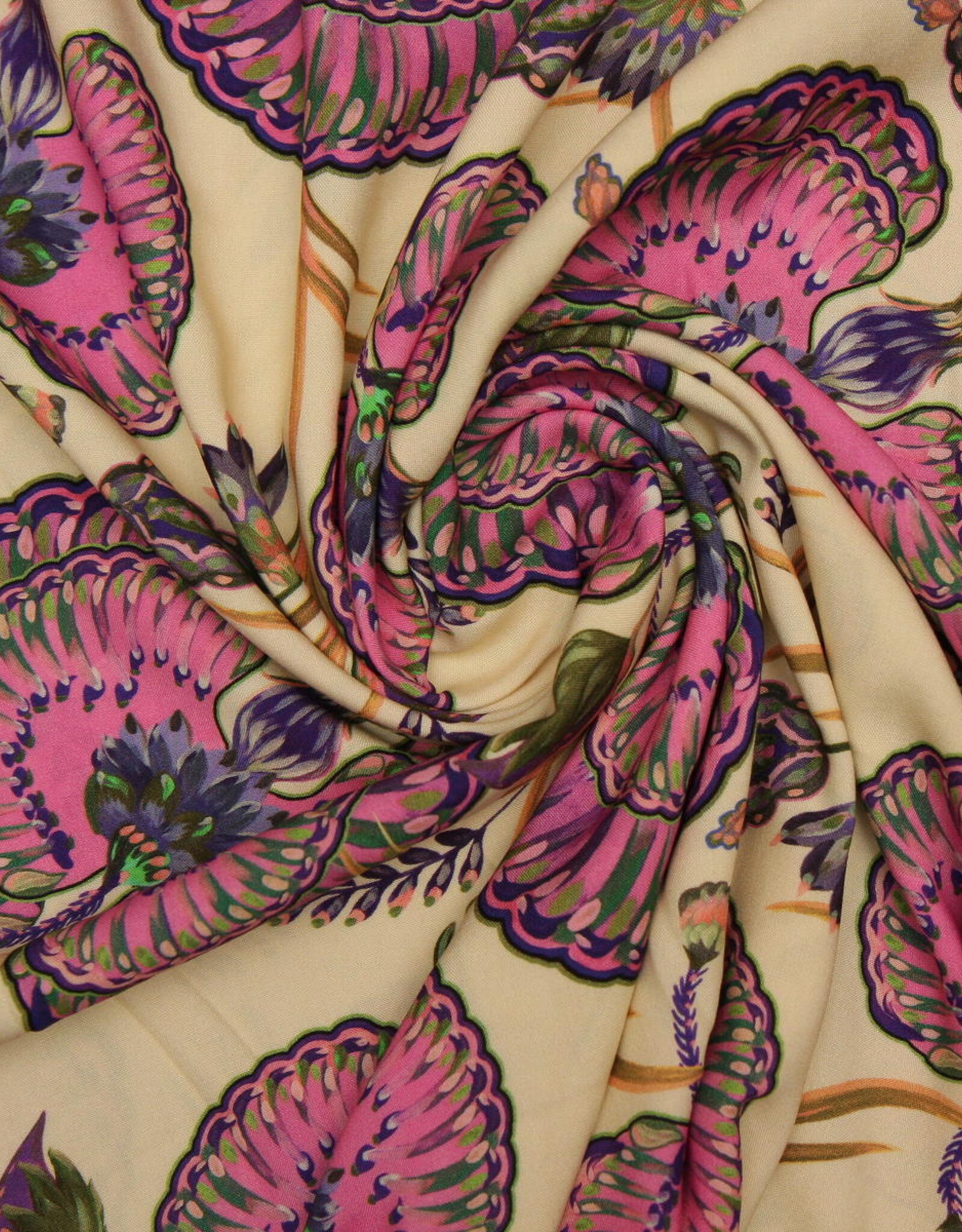 Viscose Orchid - soft yellow
