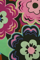 Katoen Vintage Flower - Groen Katoen Vintage Flower - Groen