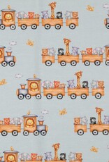 Jersey digitale print dierentrein lichtblauw Jersey digitale print dierentrein lichtblauw