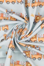 Jersey digitale print dierentrein lichtblauw Jersey digitale print dierentrein lichtblauw