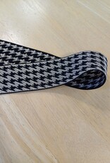 Sierelastiek zwart pied de poule goud 40 mm Sierelastiek zwart pied de poule goud 40 mm