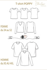 Clématisse Pattern T-shirt Poppy