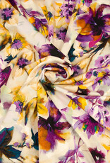 Hilco Viscose Jersey Henny bloemen paars