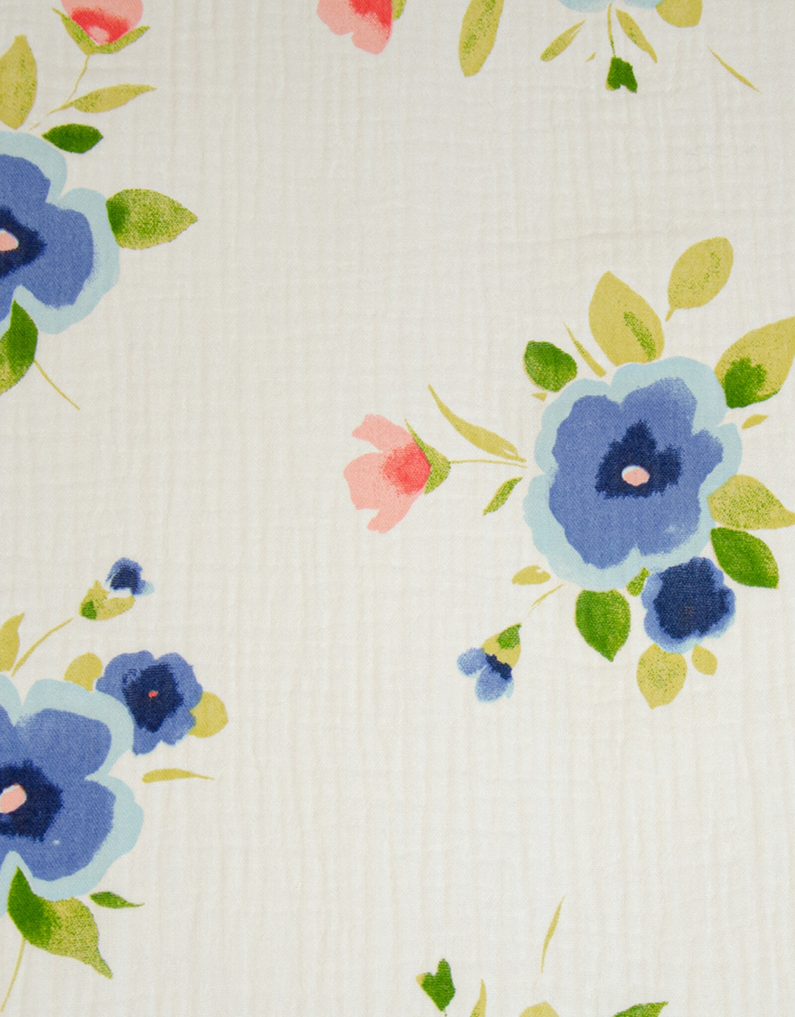 Double gauze Peonia  grote blauwe bloem