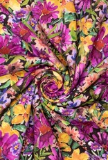 viscose linnen digital flowers viscose linnen digital flowers