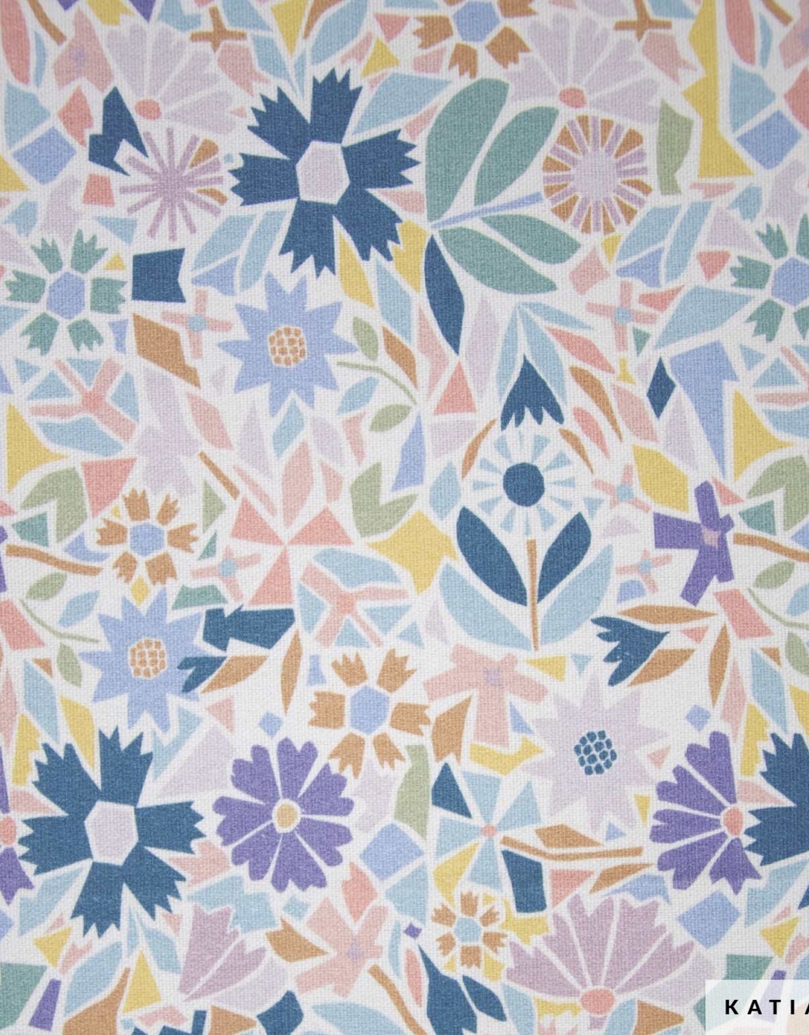 Canvas mosaic  tegels bloemmotief