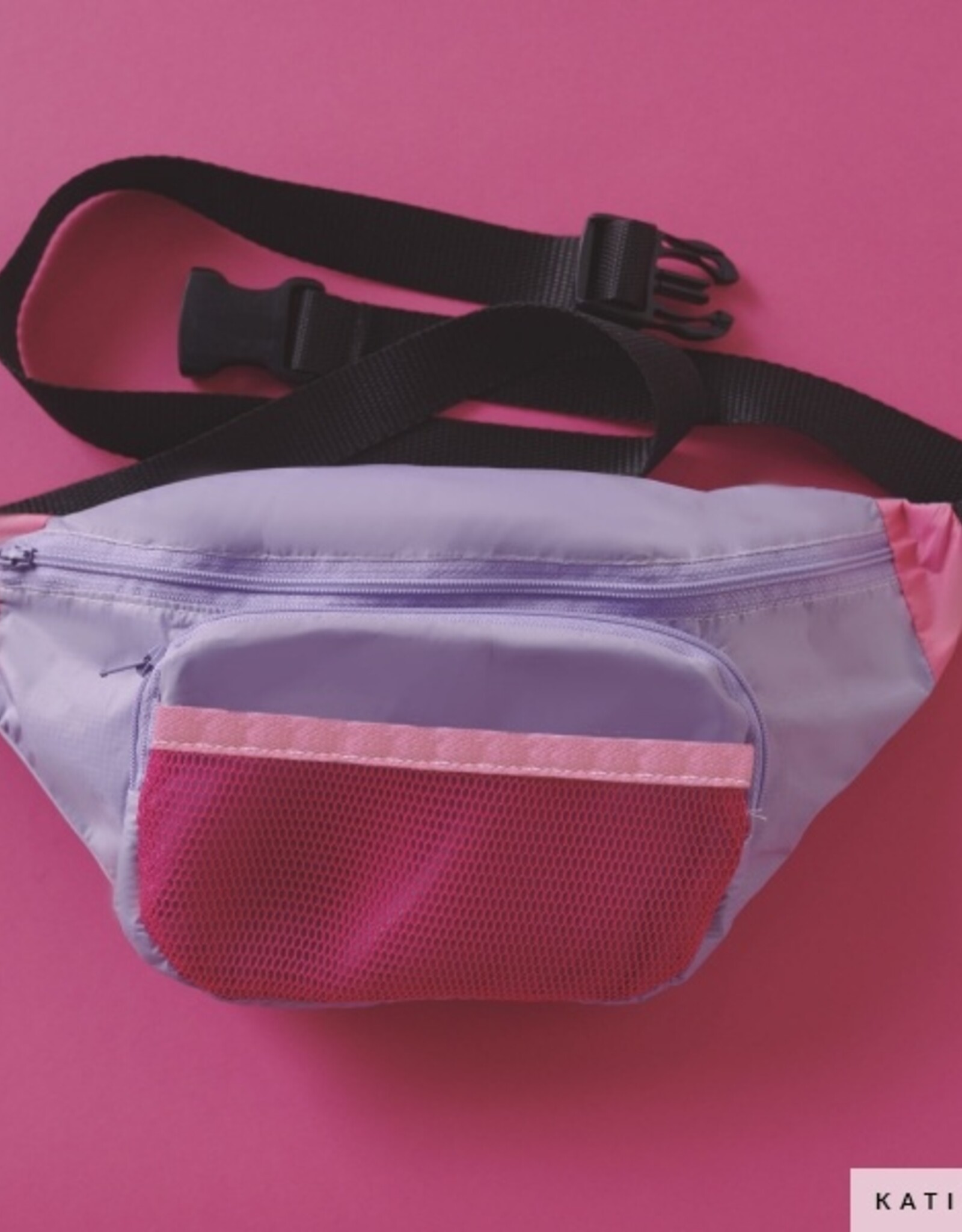 Polyripstof neon roze