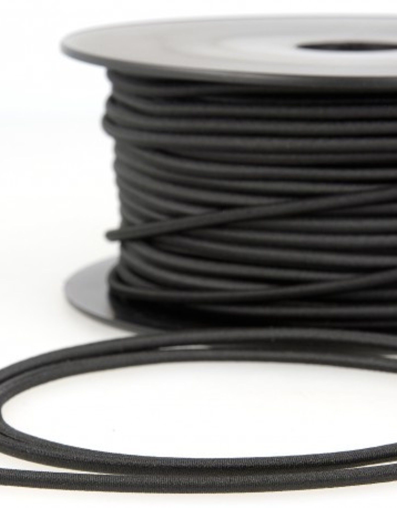 Stoffenschuur selectie Ronde elastiek zwart 3mm