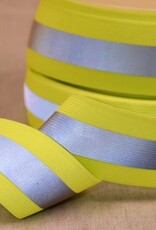 Elastiek Neon geel met reflecterende band