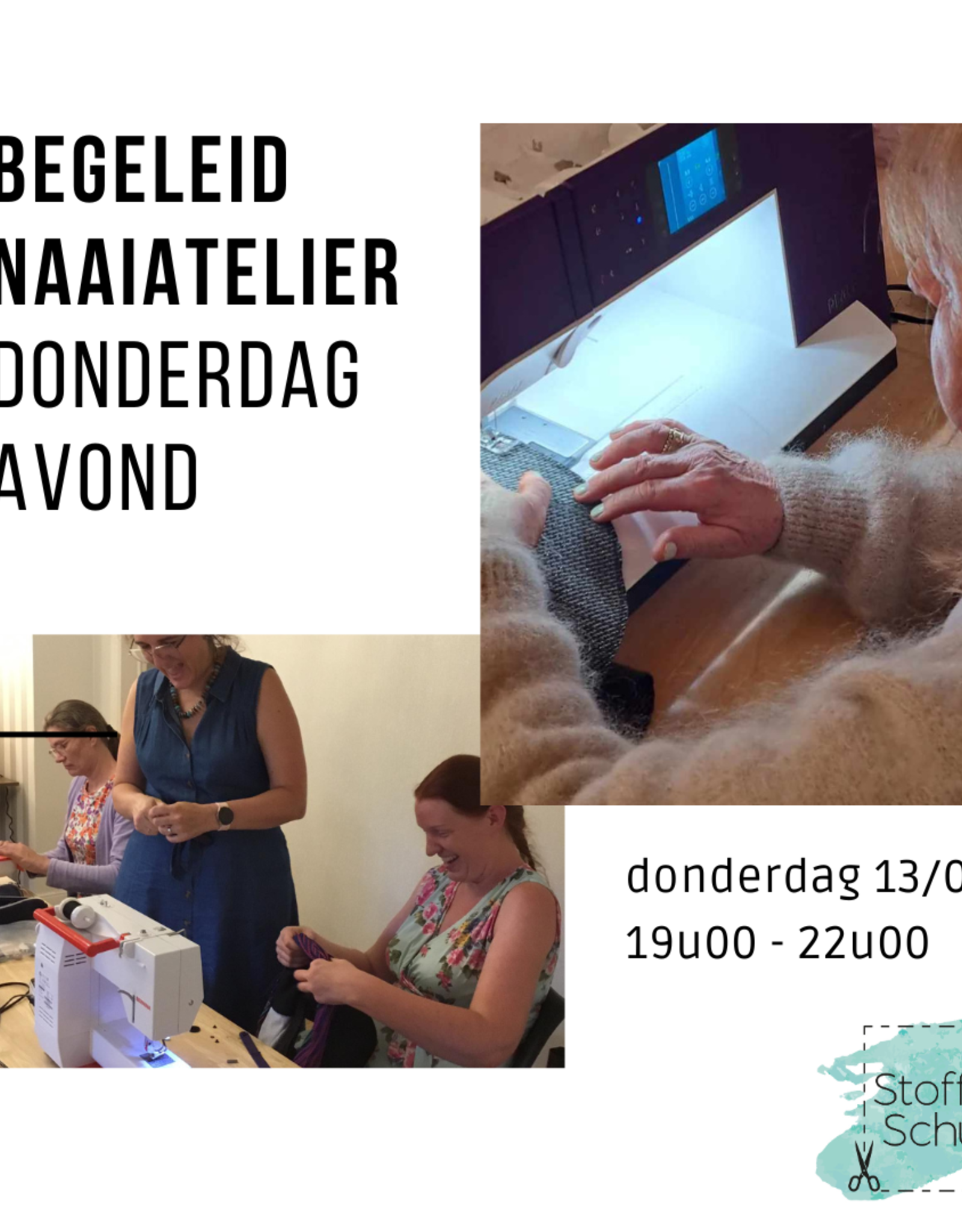 workshop Begeleid naaien donderdagavond 13 juni