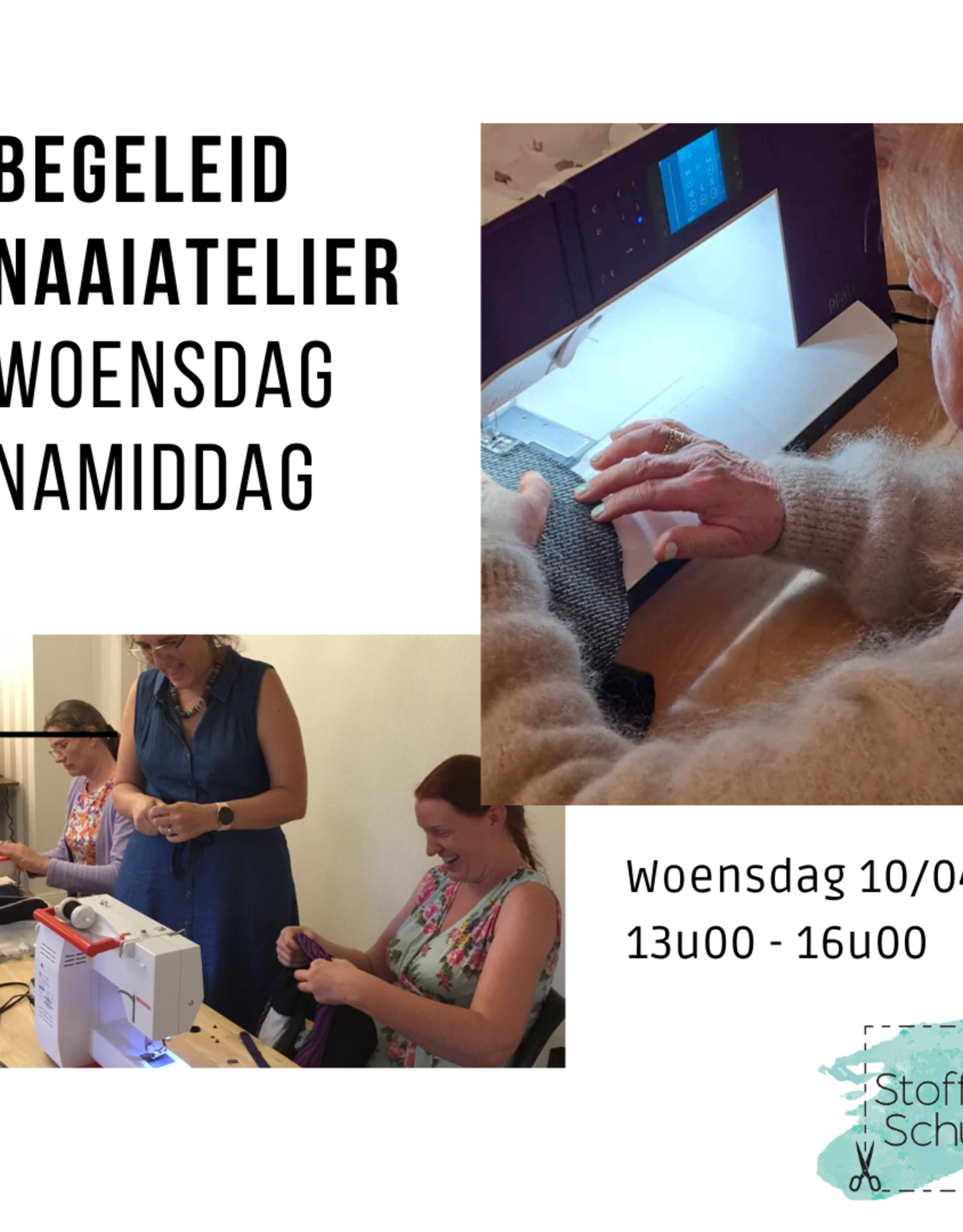 workshop Begeleid naaien woensdagnamiddag 10 april