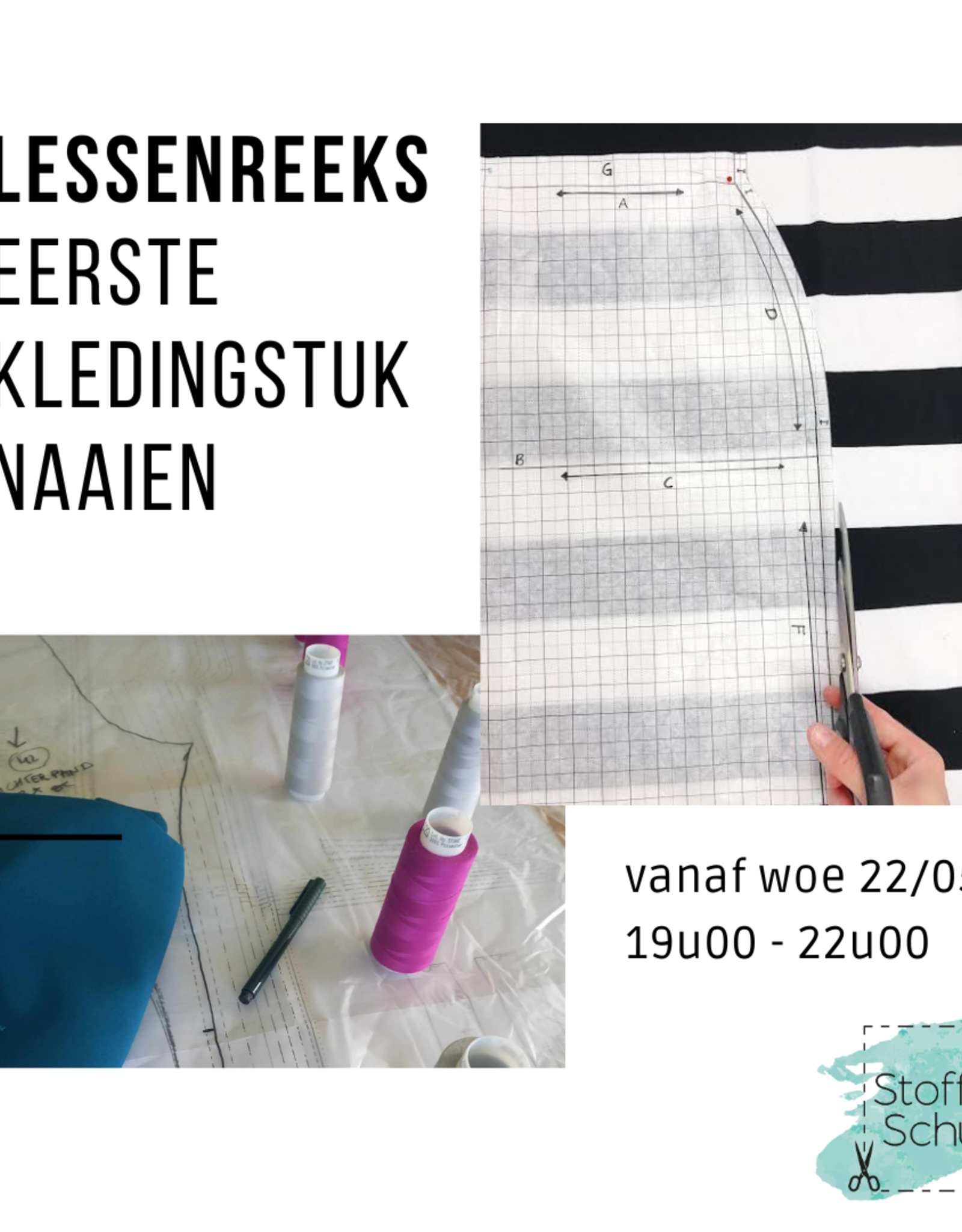 workshop Lessenreeks eerste kledingstukken naaien mei/juni