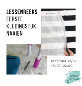 workshop Lessenreeks eerste kledingstukken naaien mei/juni