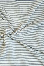 Viscose linnen grijs / wit strepen Viscose linnen grijs / wit strepen