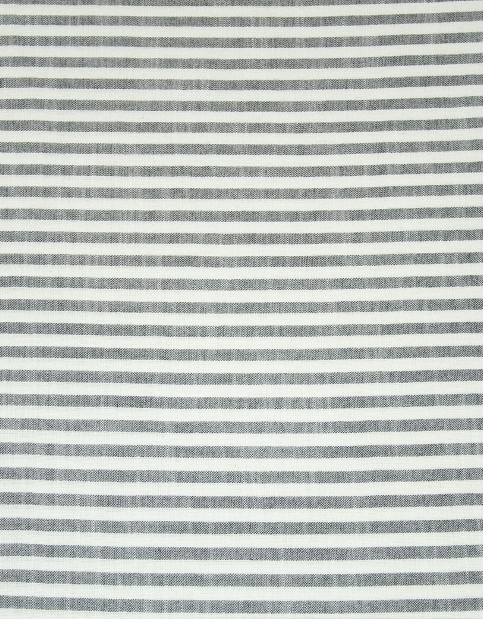 Viscose linnen grijs / wit strepen