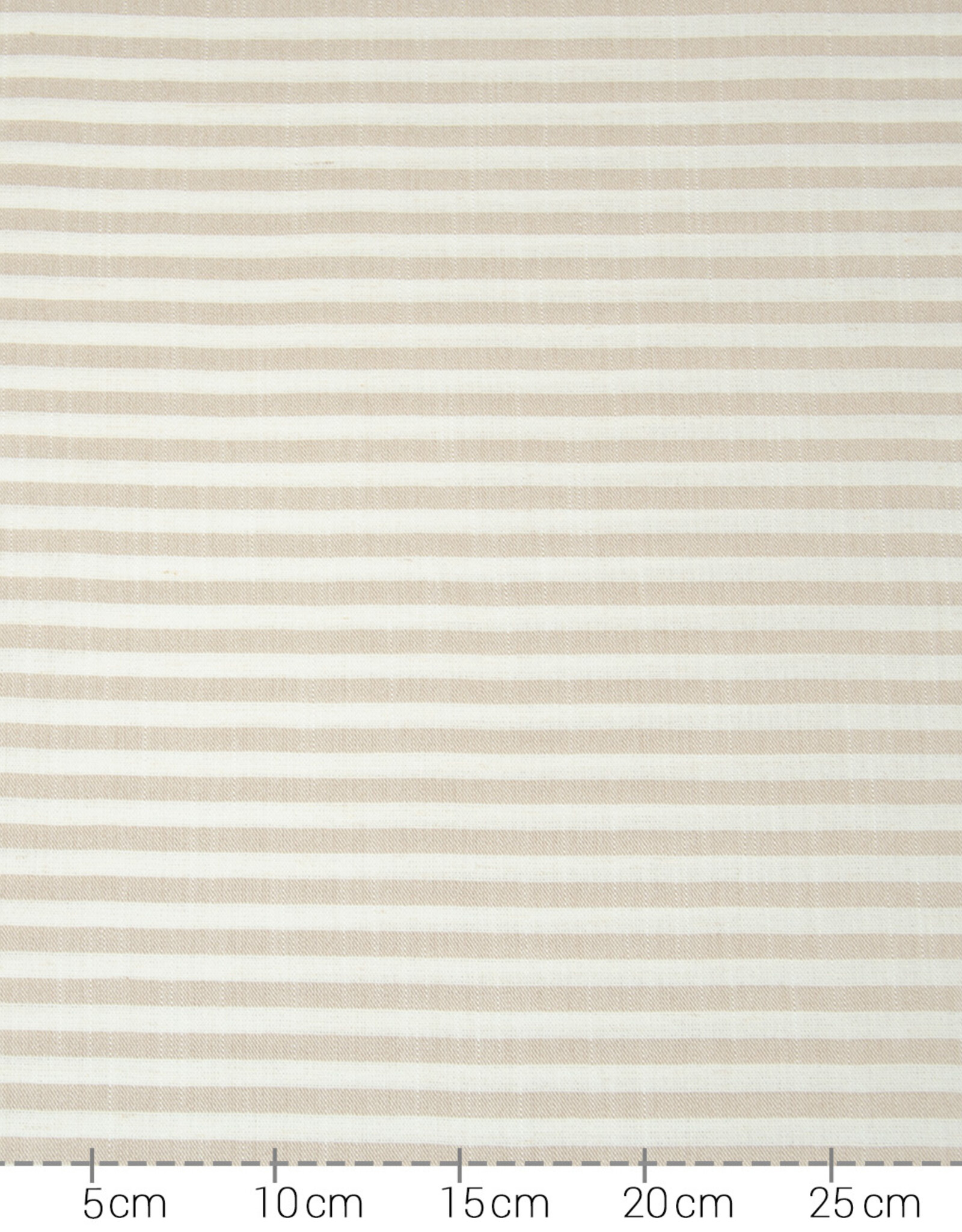 Viscose linnen beige / wit strepen