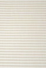 Viscose linnen beige / wit strepen