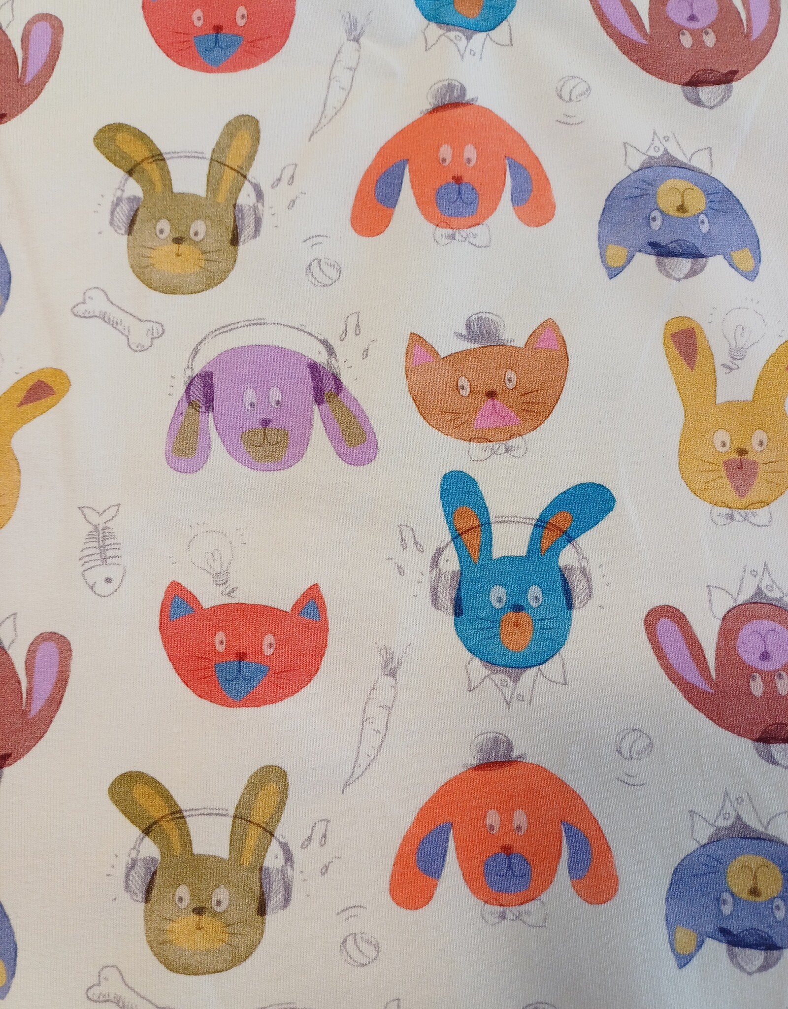 Katoen jersey happy animals