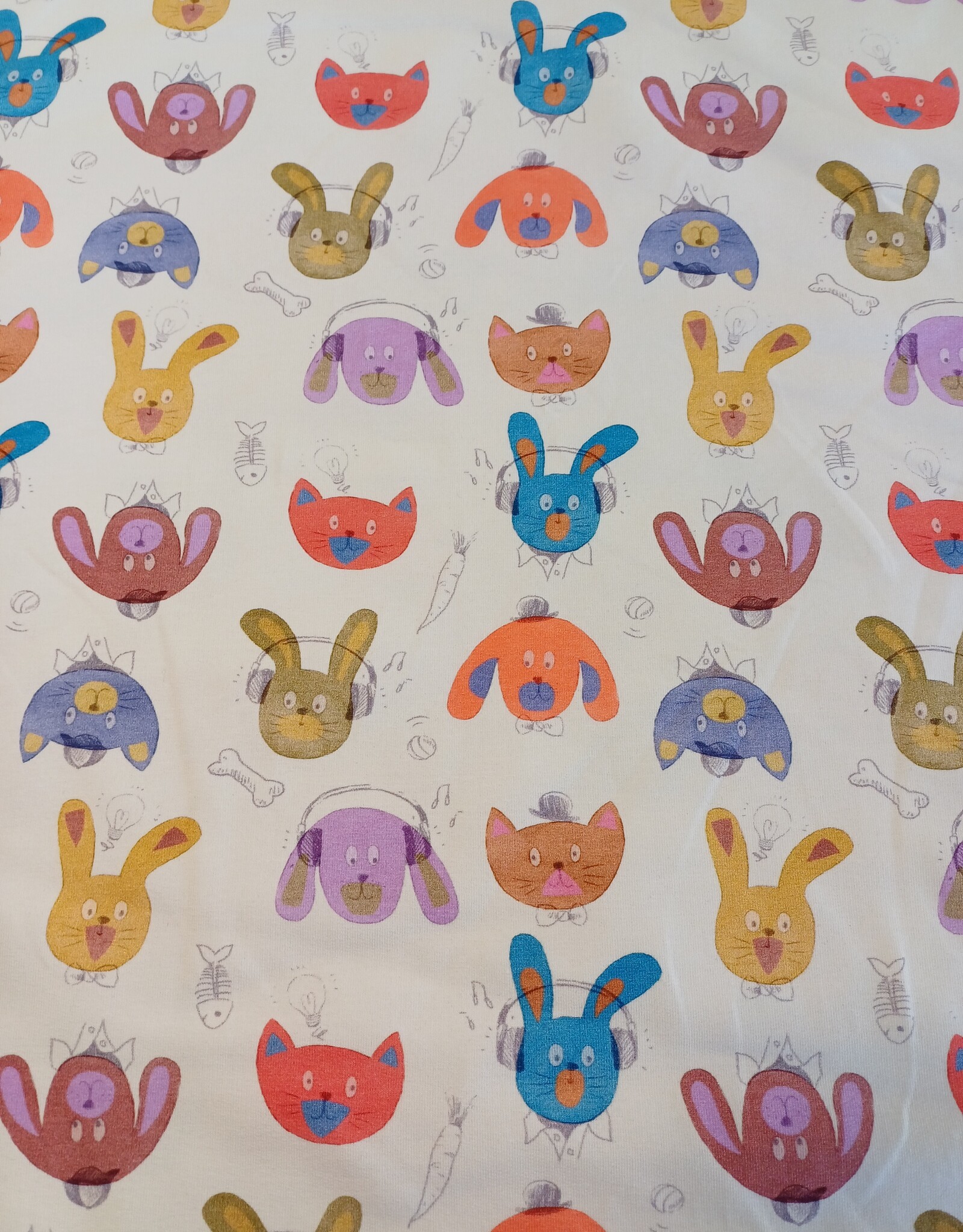 Katoen jersey happy animals