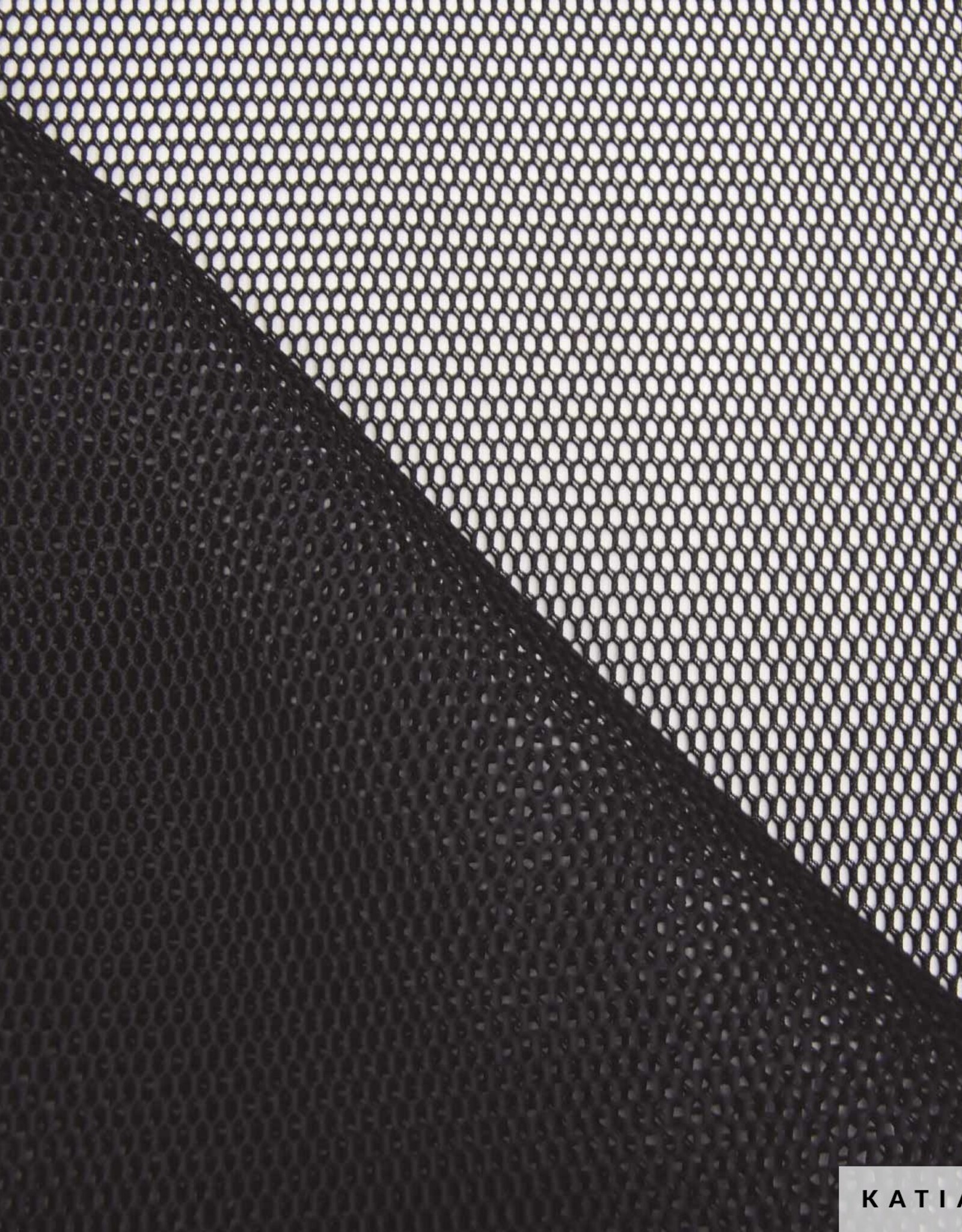 Katia Fabrics Mesh 3D zwart