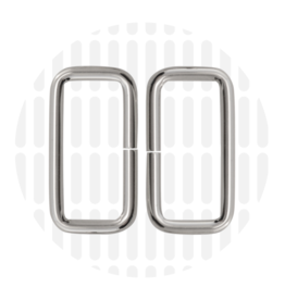 Passant 25mm nikkel - set van 2 stuks