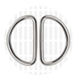 D-ring 38mm nikkel - set van 2 stuks
