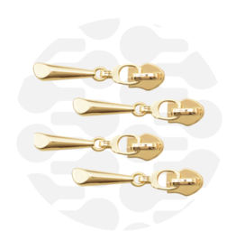 Schuiver spiraalrits #5 druppel goud - set van 4 stuks